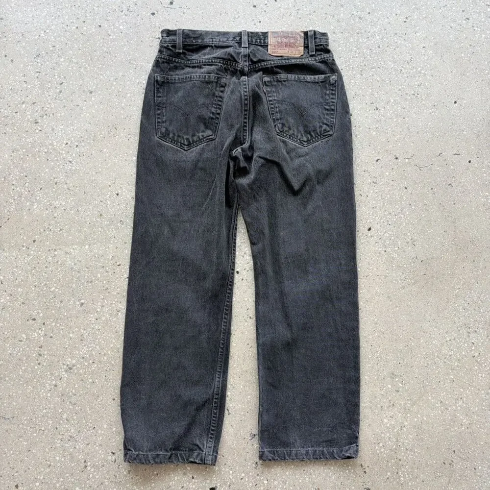 Vintage 90s Levi's 505 Black Regular Fit Jeans 30x26